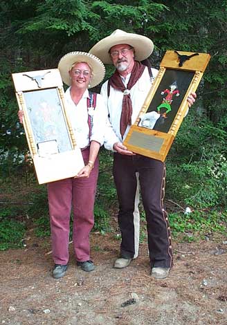 2002 SASS New Hampshire State Champions - Miss Delaney Belle and Capt. Morgan Rum.