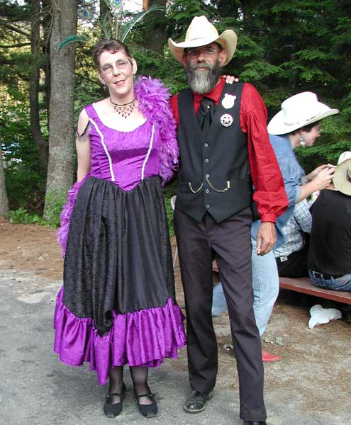 Hermit Joe and Tag-Along-Tess dressed up for the Territorial Governor's Ball.