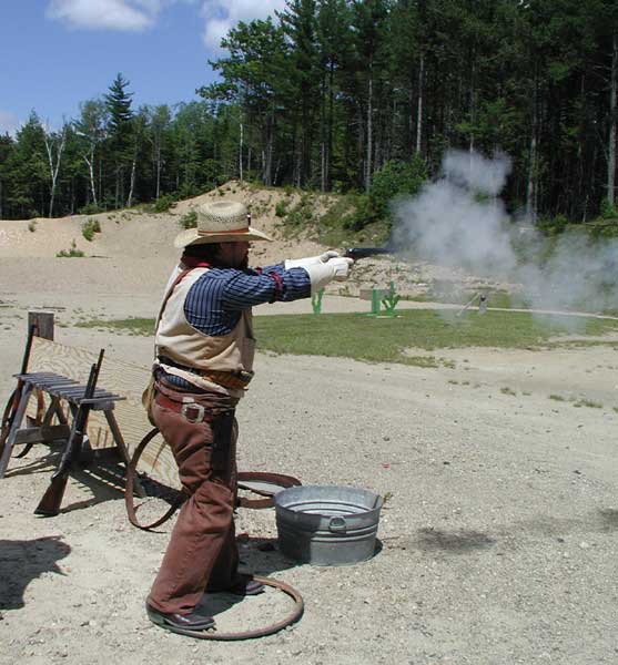 Rusty Marlin shooting the Plainsman event.
