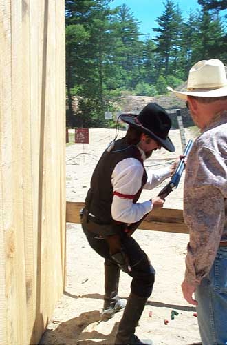 Tracker Lonesum shooting shotgun.