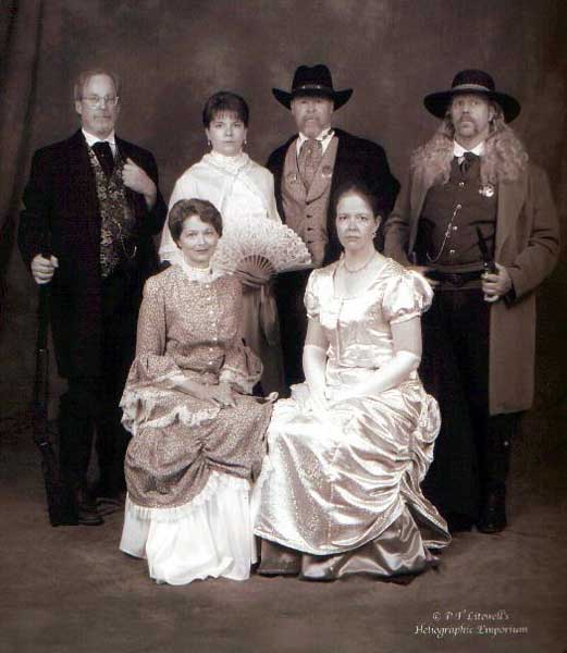 L to R: Driftwood Johnson, Patience Johnson, Miss Addy Tude, Iron Pony, Ida Mae Holliday, Wild Bill Blackerby.