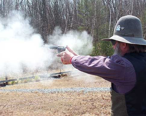 Rawhide Rod blazing away at Pelham in April 2004.