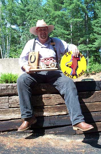 Jake Mountain with his loot.