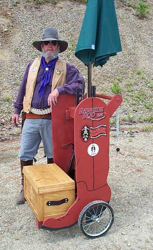 Rawhide Rod with cart at Pemi Gulch 