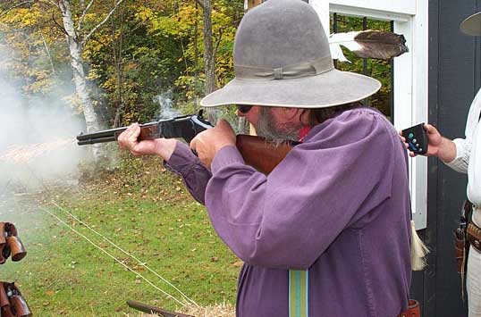 Shooting rifle at 2003 Outlaws Revenge at Falmouth, ME.
